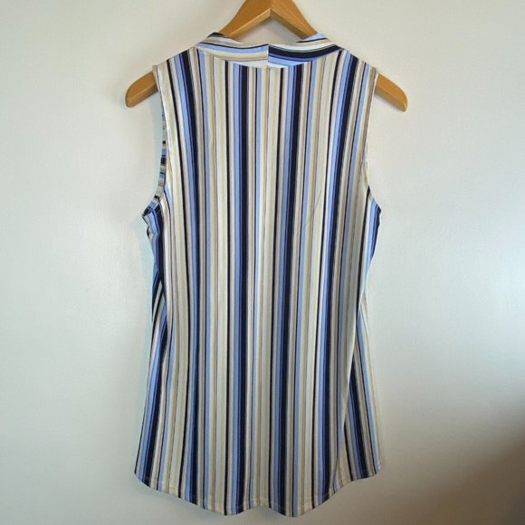 WHITE HOUSE BLACK MARKET Summer Striped Tank Top Camisole Size Medium - Picture 6 of 6